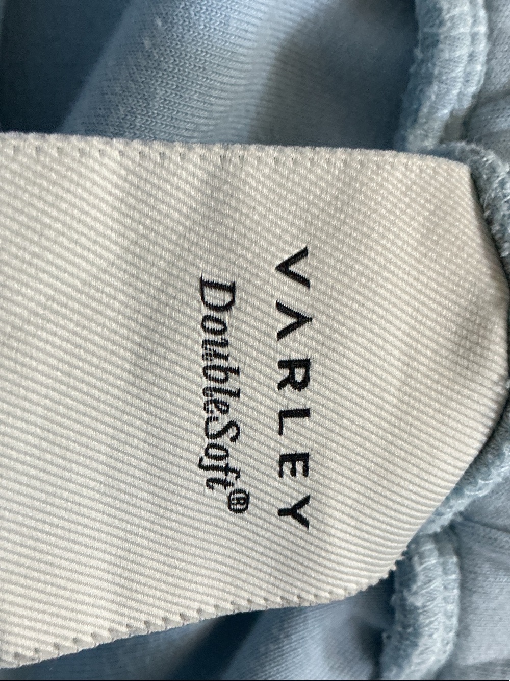 Varley Pale Blue Knit Buttoned V-Neck Top with shorts - Picture 4 of 6